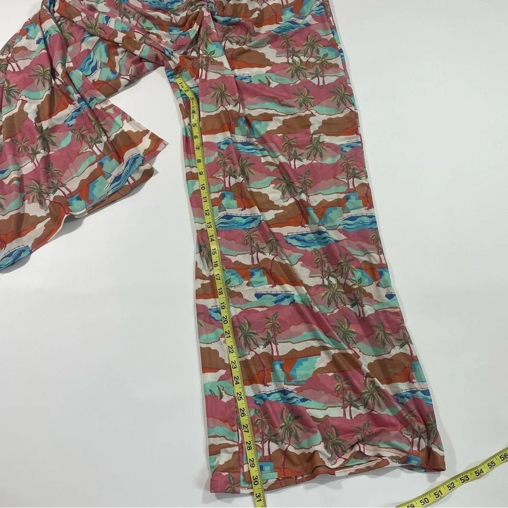 New Royalty By Maluma Printed Wide Leg Pants Size XXXL - Picture 7 of 8